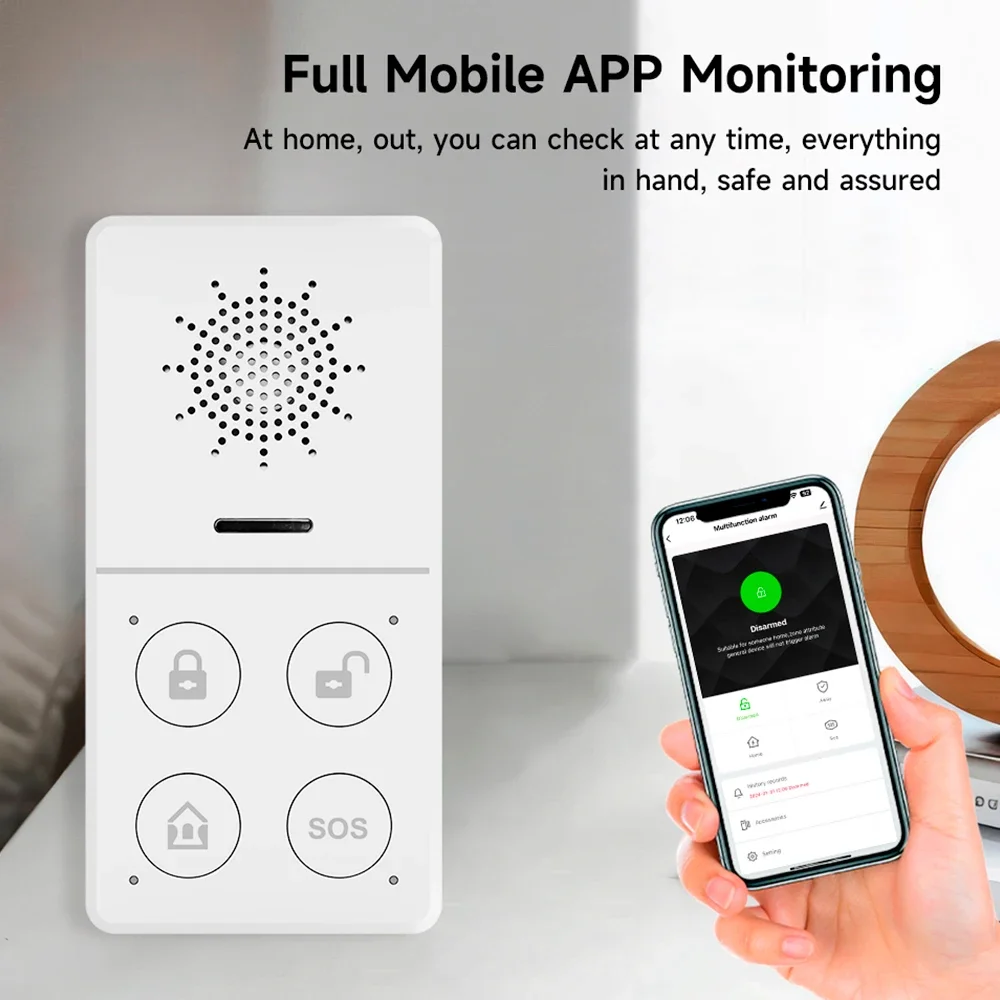Tuya Alarm keamanan Wifi tanpa - Smart Home Automation Diy ulasan dan harga